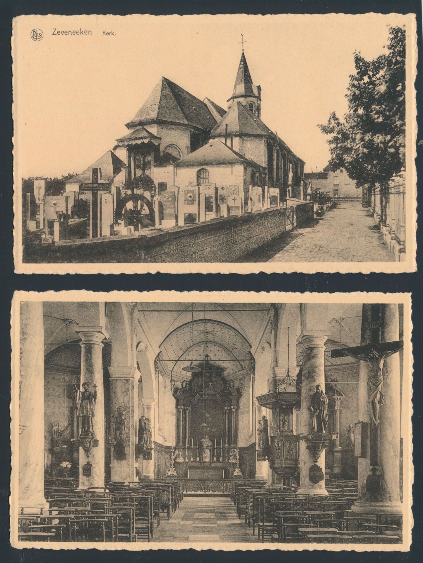 Zeveneken, oude kaarten (10 stuks)
