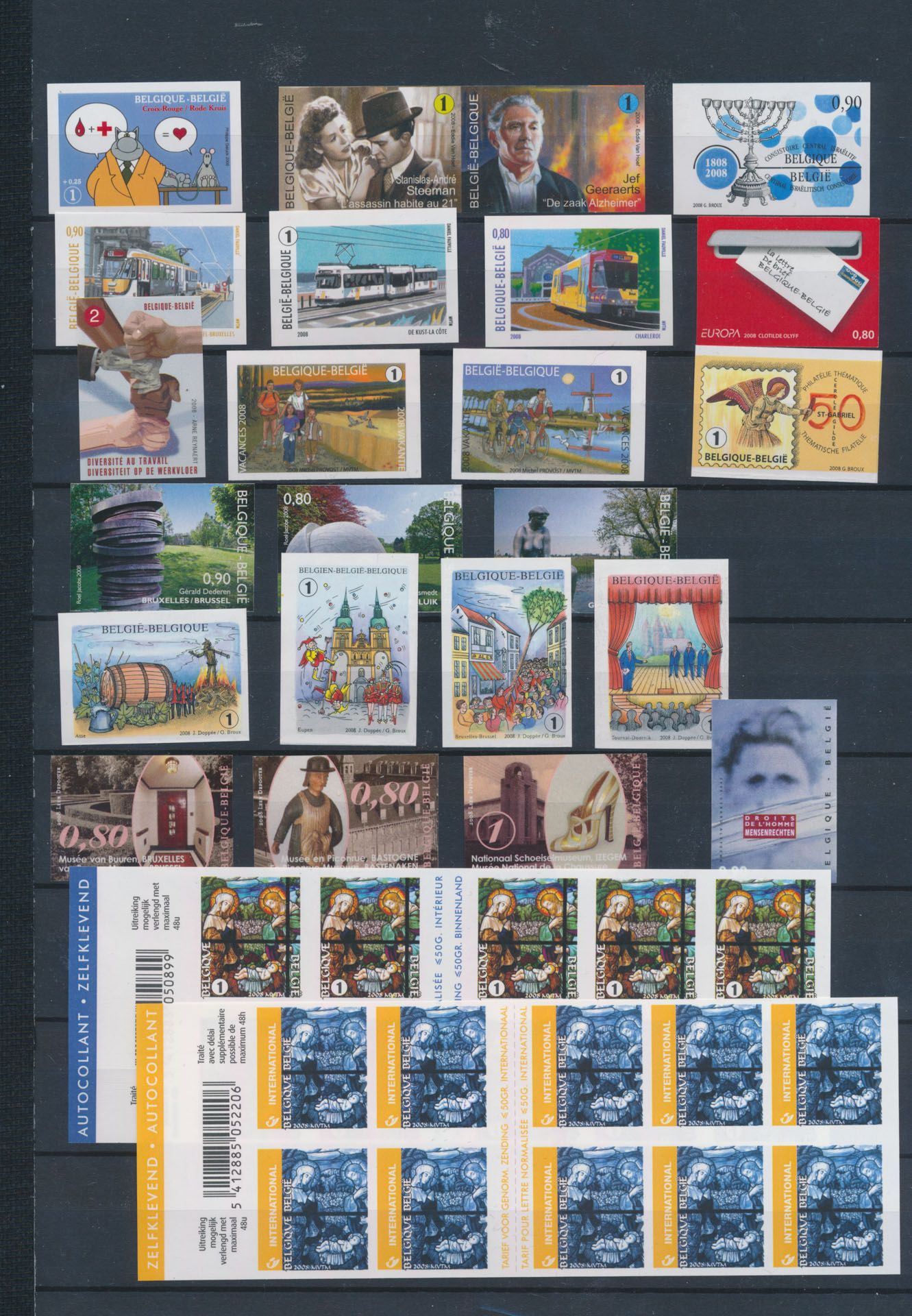 Accumulation 2008, 12 sets, 8 souvenir sheets and 8 booklets, vf (OBP €1,085)