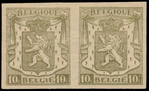 Nos 418A/20, 423, 425, 5 valeurs non dentelées par paire (