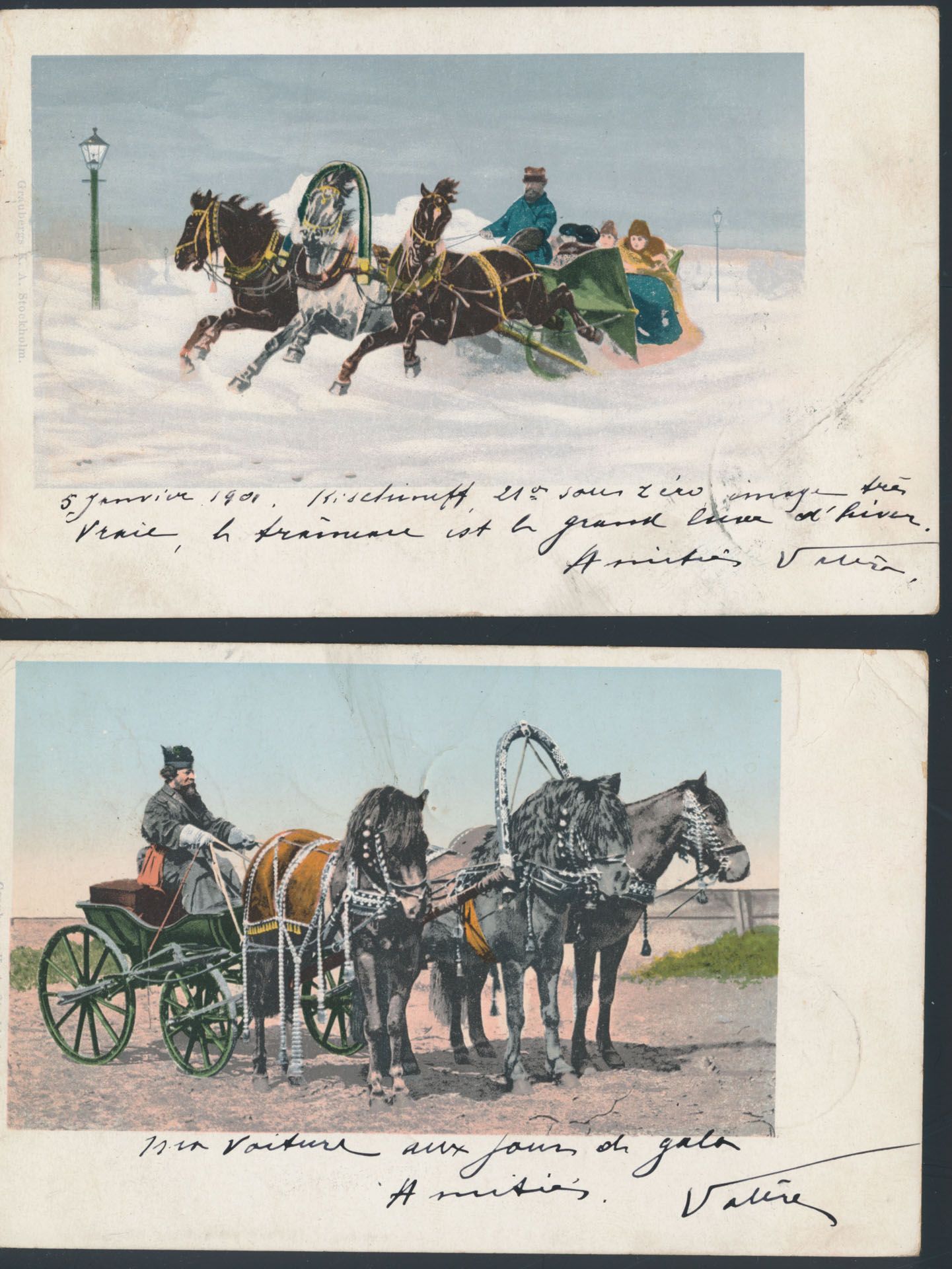 1900/1901, 9 zichtkaarten verstuurd naar Brussel, zm 