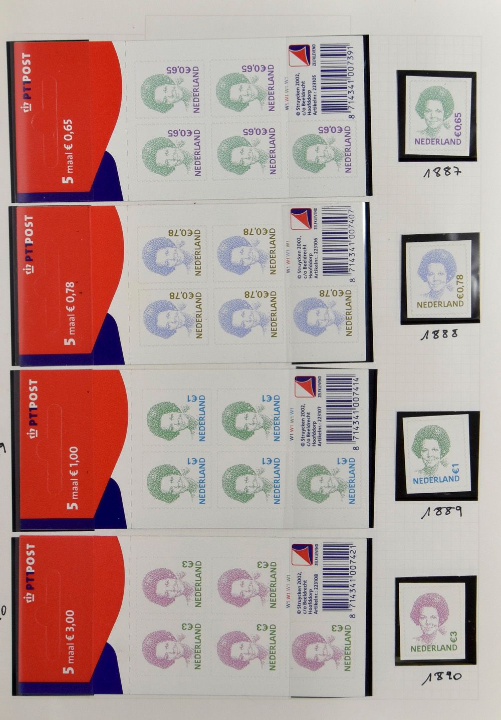 1852/2002 Verzameling in 2 albums, postfris vanaf 1962 met veel boekjes en diverse velletjes, tevens insteekboek en grote envelop met dubbels, zm/m/ntz