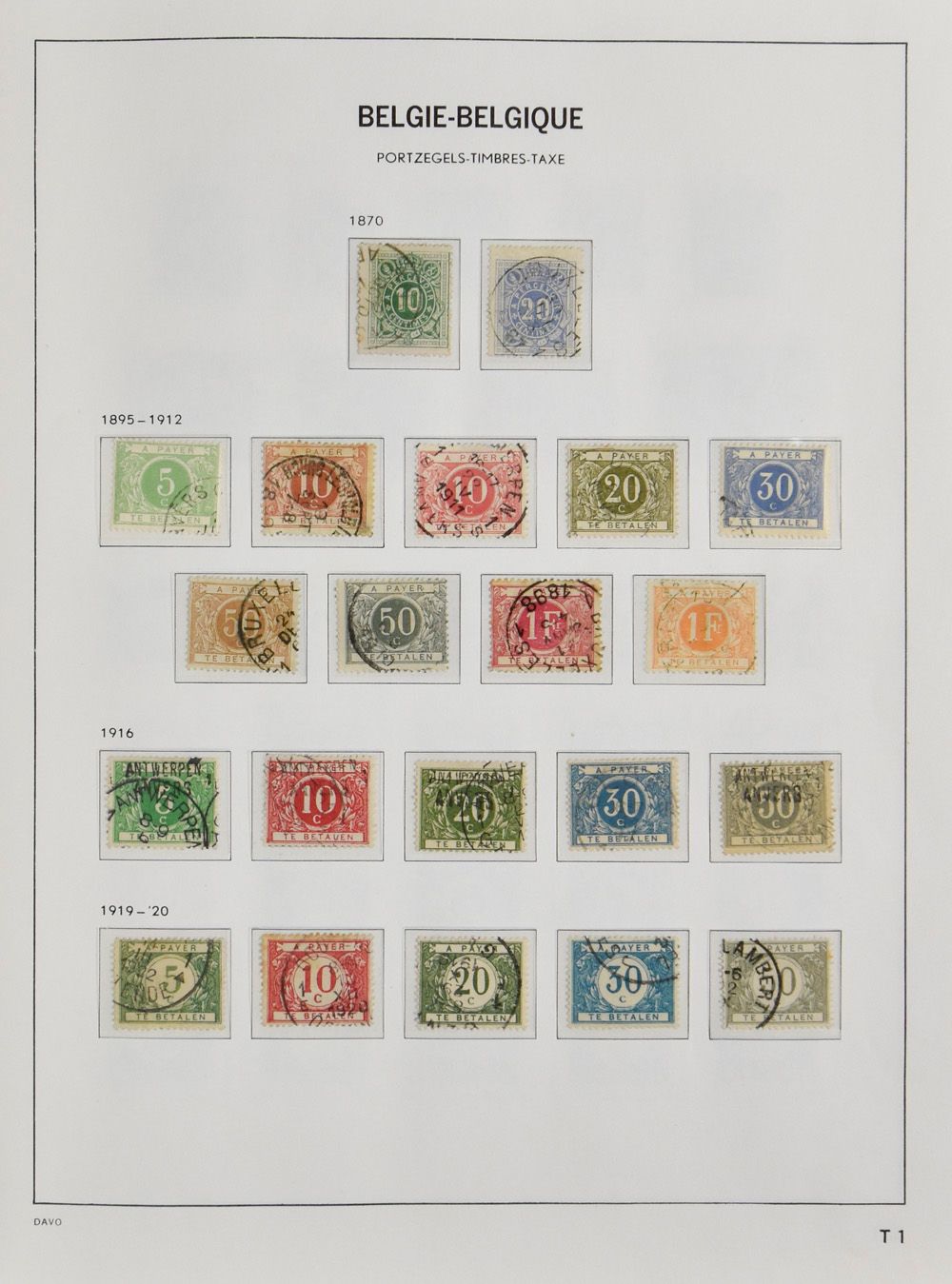 1870/1984, verzameling LP, Pubs, dienst, TX, dagblad, BZ, Preo's, in 2 Davoalbums, zm/m/ntz.