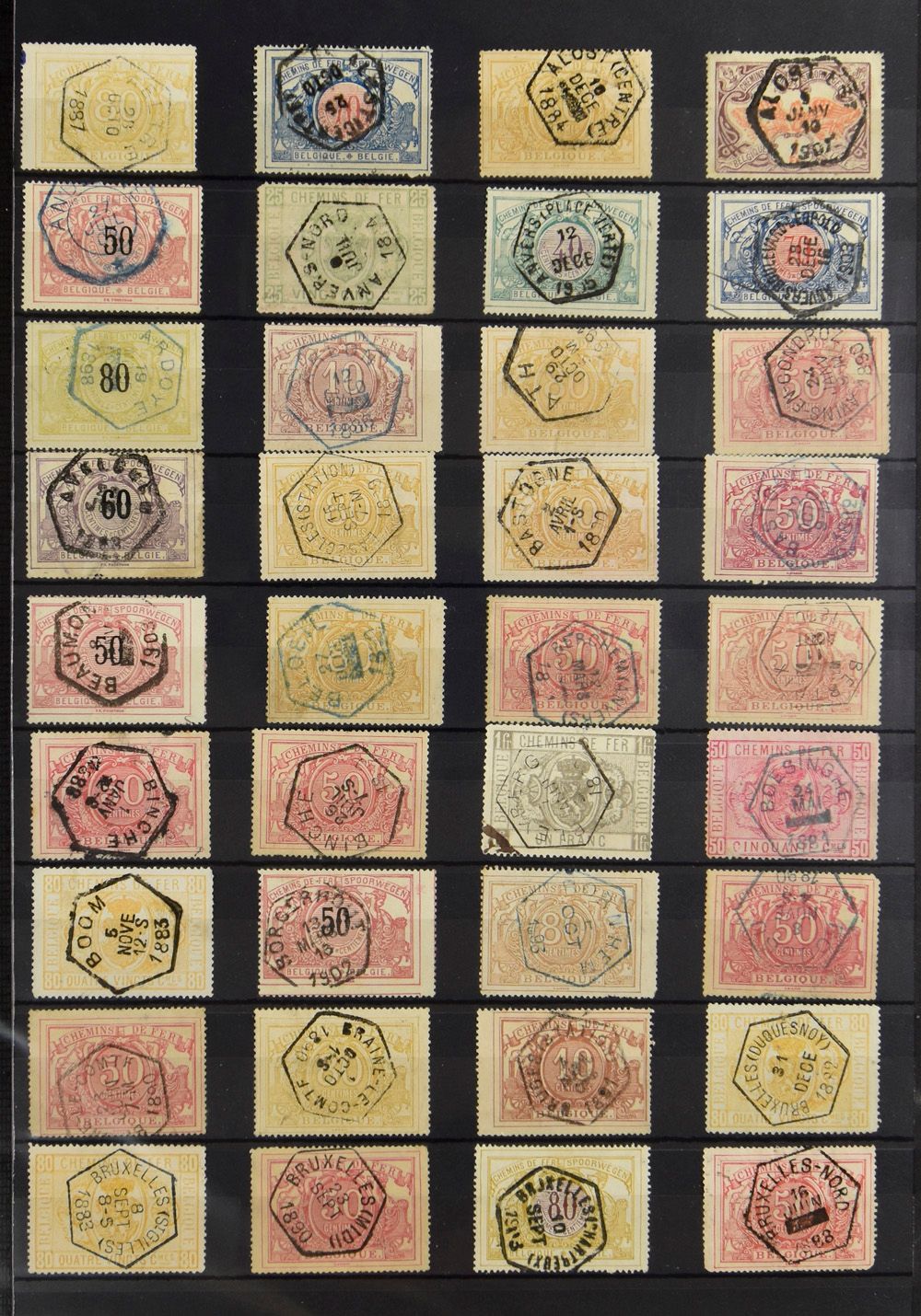 1884/1964, Over 1,500 stamps in ring classur, including hexagons (graded A/Z), postmarks, perfo, newspaper stamps, etc..., vf/f.