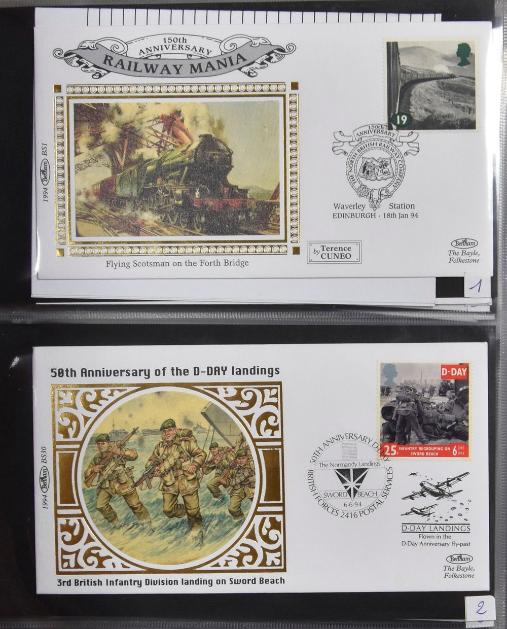 1980/1996, verzameling 374 FDC's op zijde, in 7 ringbanden, zm.
