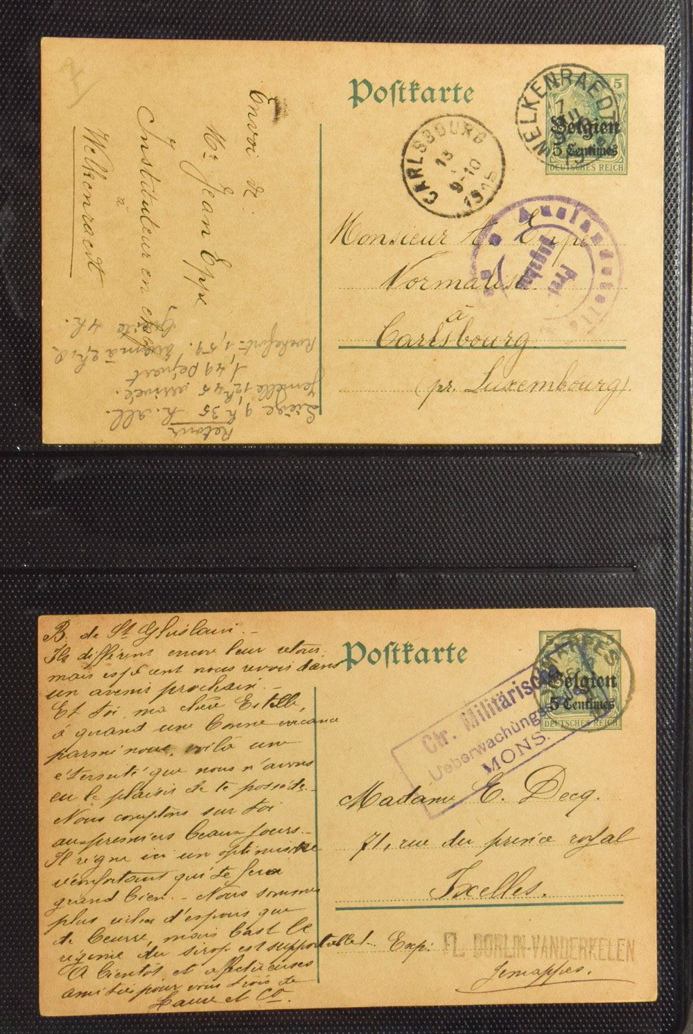 Duitse bezetting 1914/1918, n° 6, 112 stuks gelopen, vele mooie stempels, ook censuur, zm/m