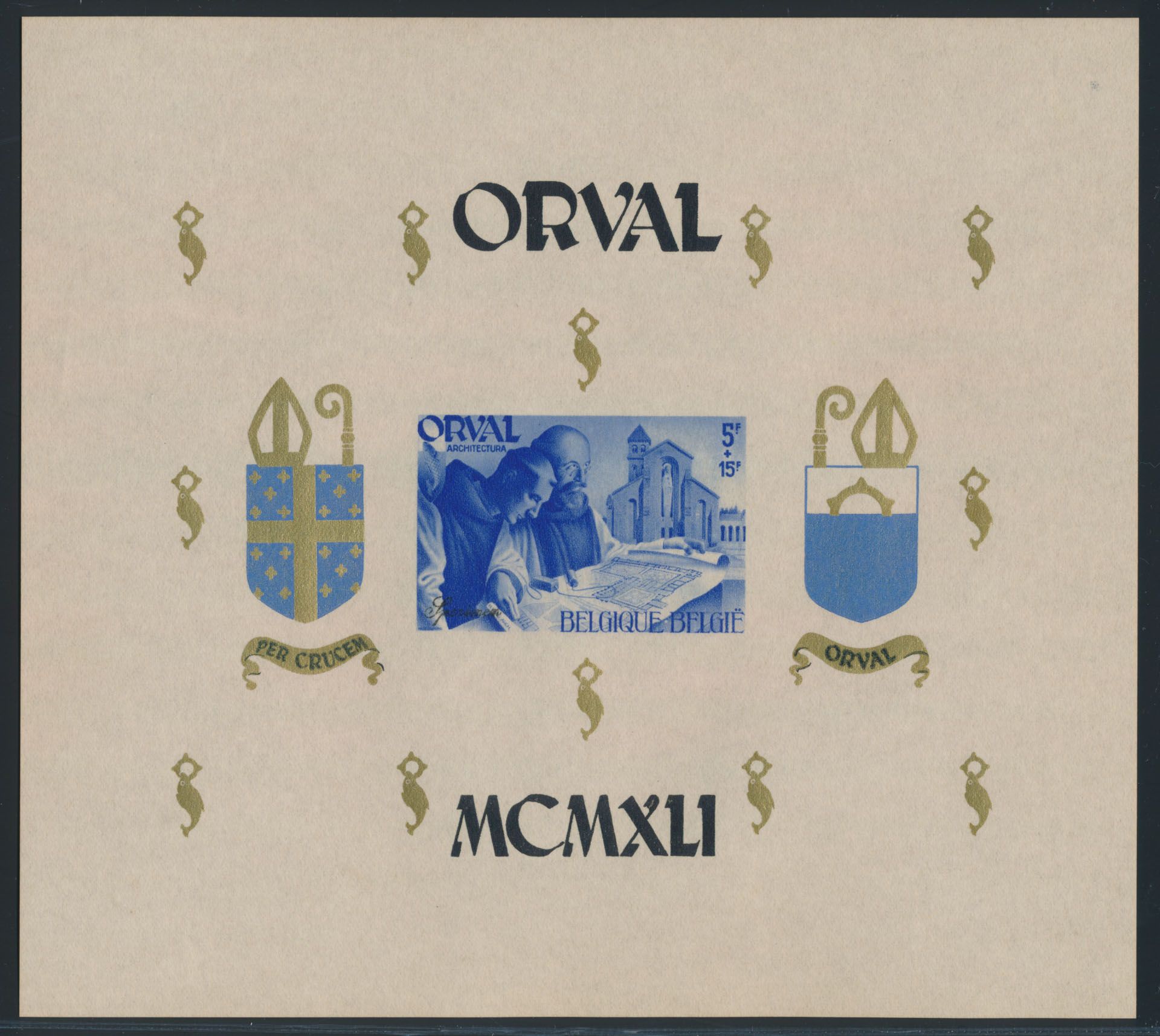 BL 12, imperforate, printed on two different types of paper, vf/f