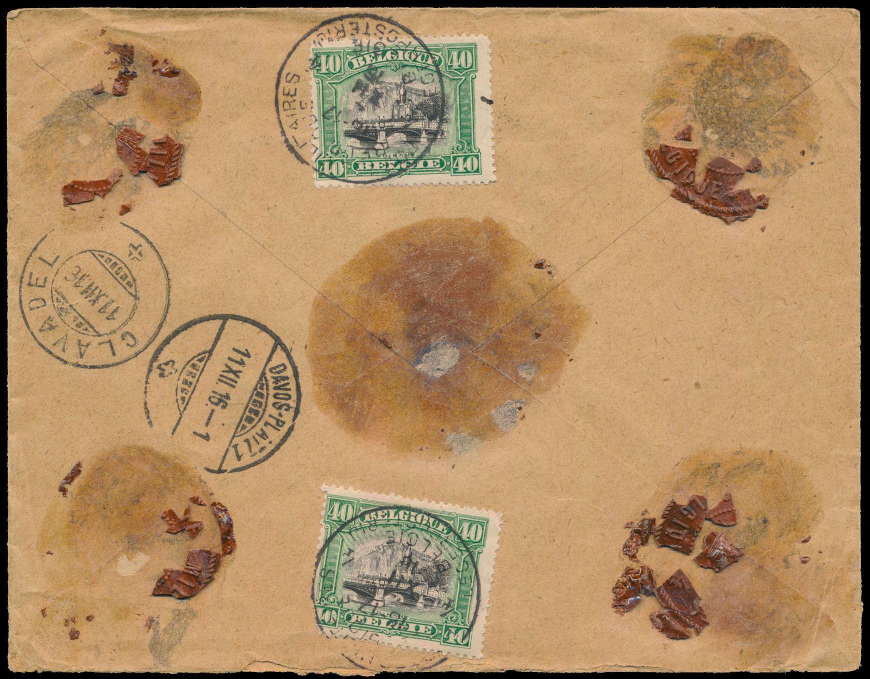 1916 Verzekerde brief verstuurd uit 