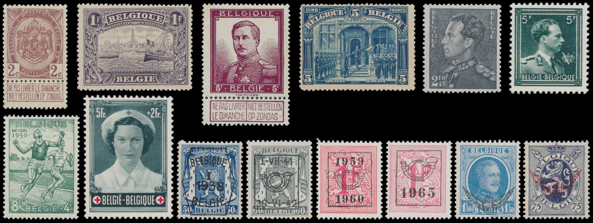 1869/1990, verzameling in 2 Davo-albums, w.o. Wapenschild **, Pellens **, 5 Franken *, Poortman **, Atletiek **, Preo's **, dienst **, zm/m.