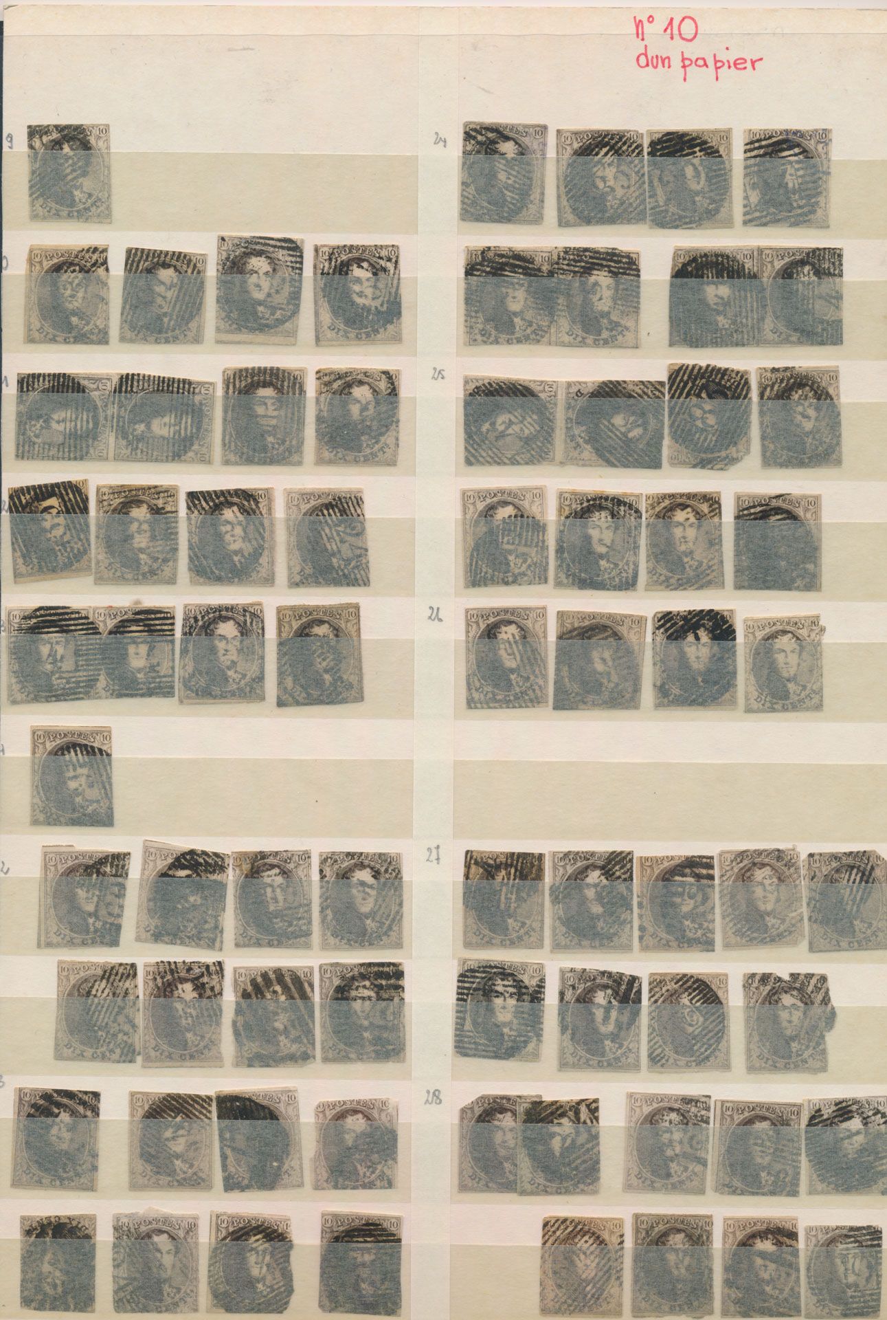 Collection de médaillons non dentelés, +100 exemplaires, la plupart de second choix, t/b/àv.