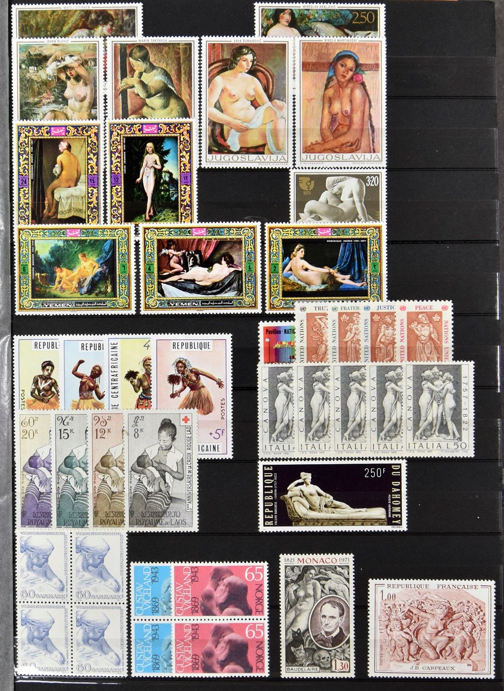 Kunst und Napoleon : Sammlung mit Doubletten im Einsteckbuch, meist **, zm
