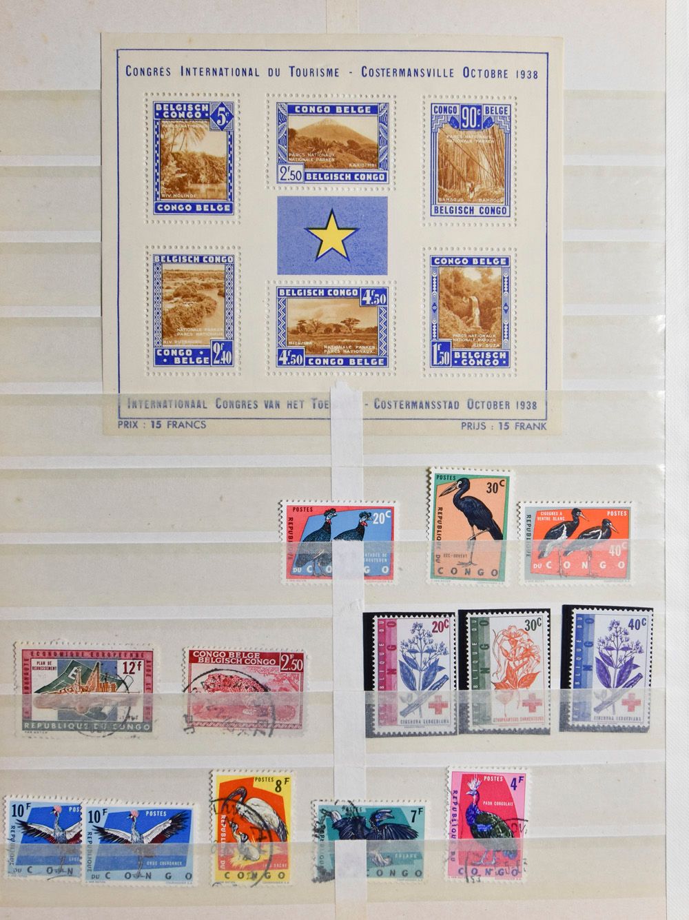 1915/1980, small accumulation of Belgian Congo, Rep of Congo, Zaire and Ruanda Urundi in blue Fil-I-Safe Album, 4 Mols Sheets of booklet, vf/f/to be checked