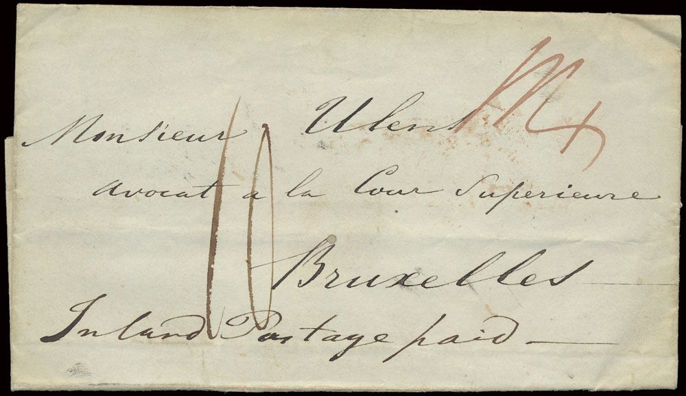 1838 Voorloper van Birmingham, dd. 7 juli 1838 met poststempel 