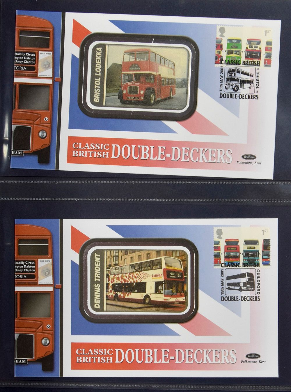 Grande-Bretagne, îles Anglo-Normandes, Singapour et de nombreuses feuilles, vaste collection de 550 FDC Belham (1978/2001), dans des classeurs à 8 anneaux, y compris de nombreux FDC sur soie, tb.