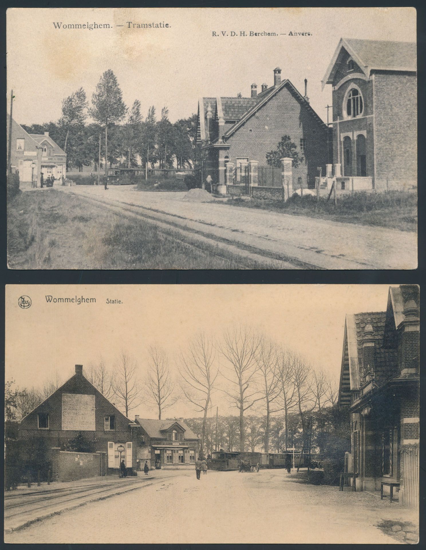 Provincie Antwerpen, Wommelgem, 2 x statie met stoomtram 