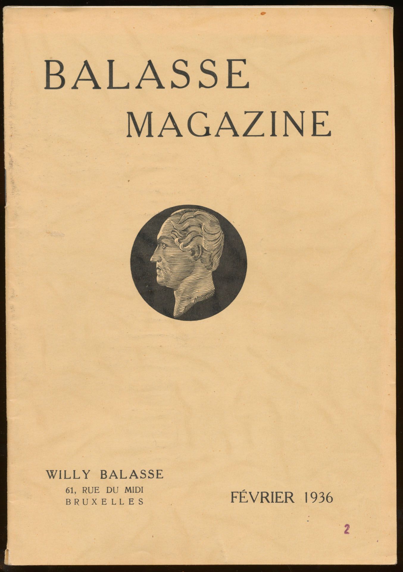 Balasse magazine, Février 1936; Willy Balasse; gedrukt; geniet; Frans; 40 pag.; zachte kaft; in redelijke staat