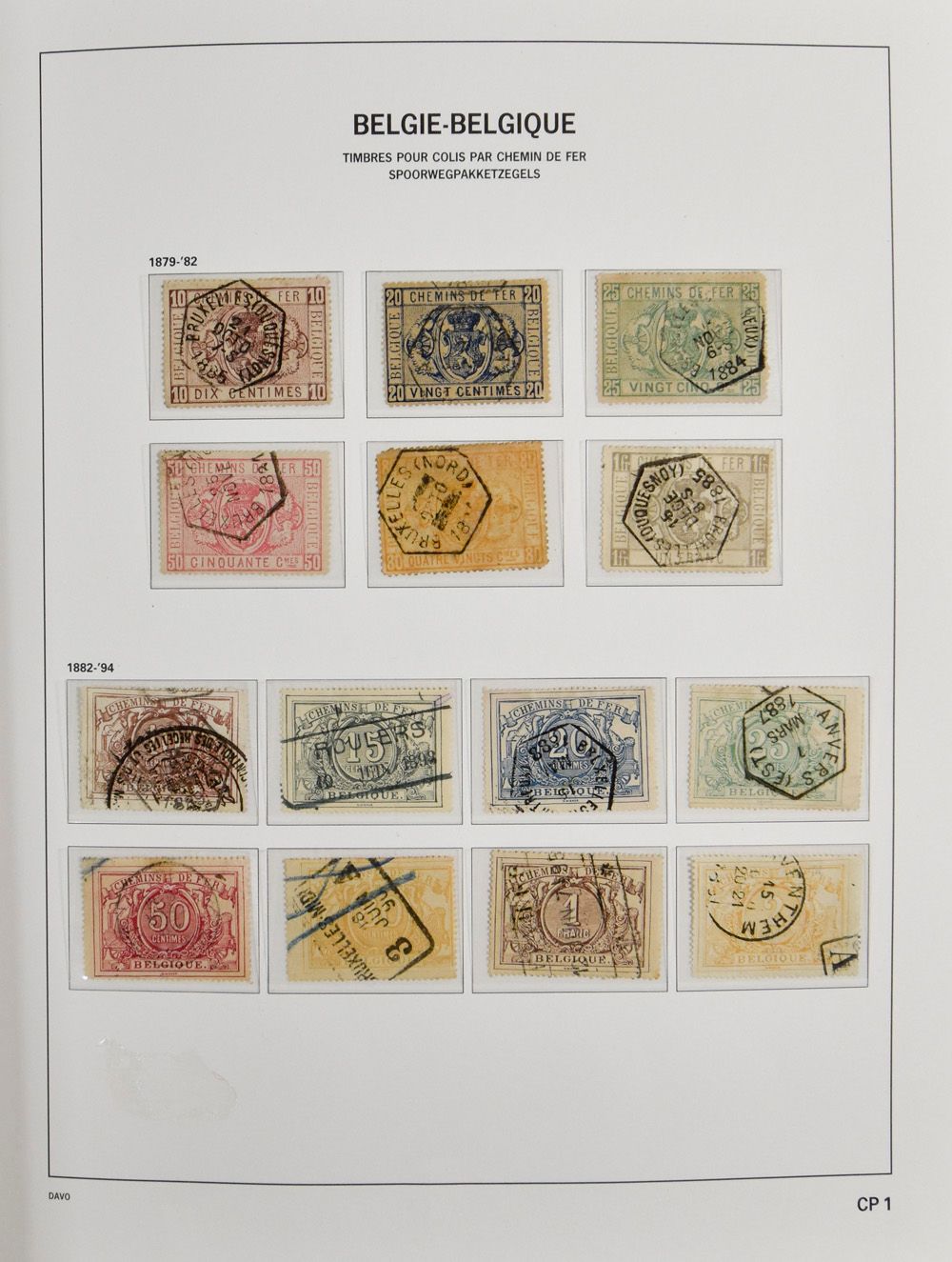 1870/1993, verzameling SP, dienst, BZ, LP, TX en dagblad, in Davoalbum, zm/m.