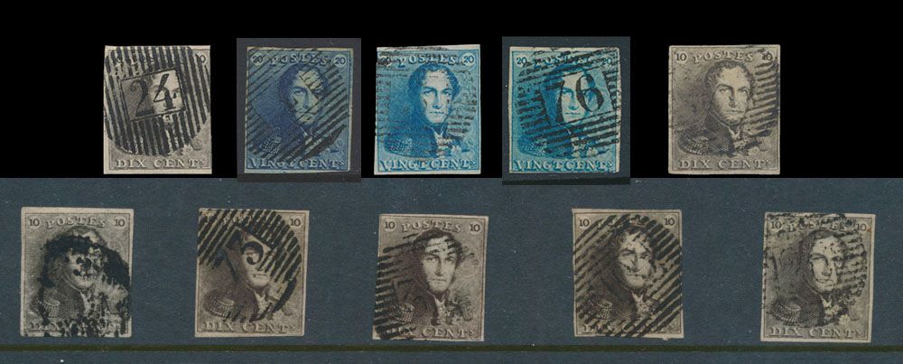 Small collection of 10 epaulettes , viz No 1 (7 ex) and No 2 (1x) and No 2A (2x), nice plating material. VF 