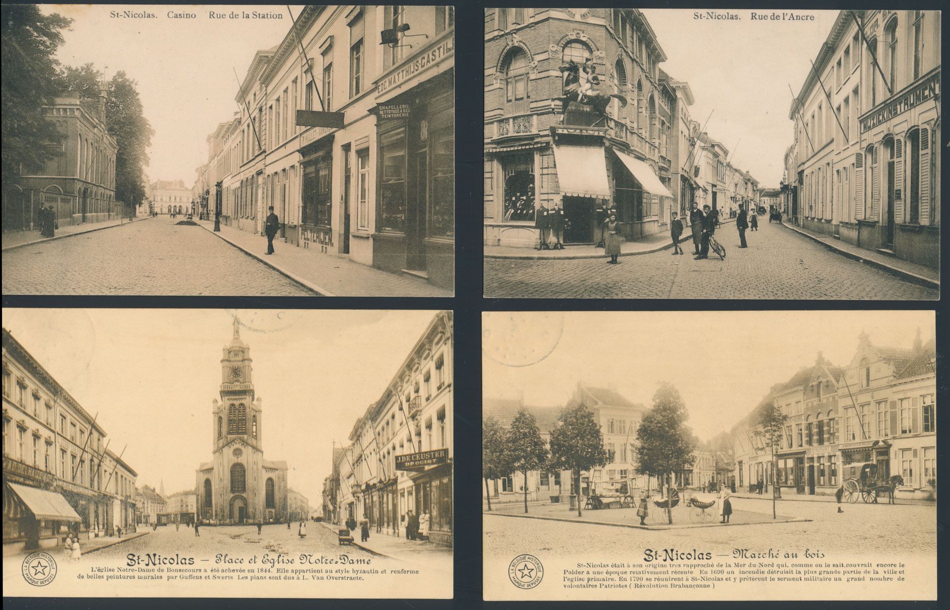 Sint Niklaas, oude kaarten, mooie selectie (24 stuks)