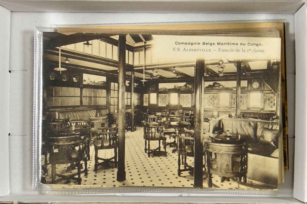 Scheepvaart  C.M.B., w.o. binnenzichten, van de Anversville en Elisabethville (27 stuks)