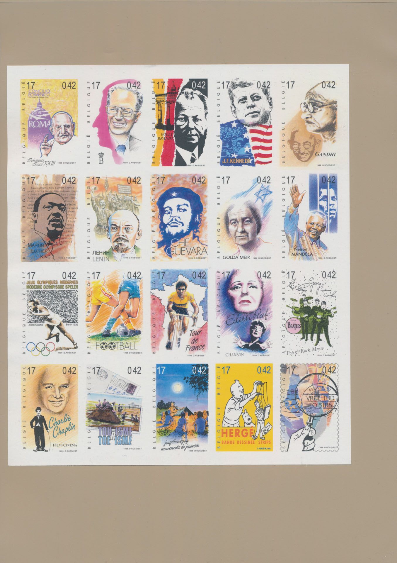 BL 54/83, 14 verschillende, ongetand, zm (OBP €1.327,50)