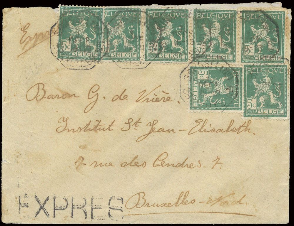 N° 110 (7x) sur 1 lettre, 