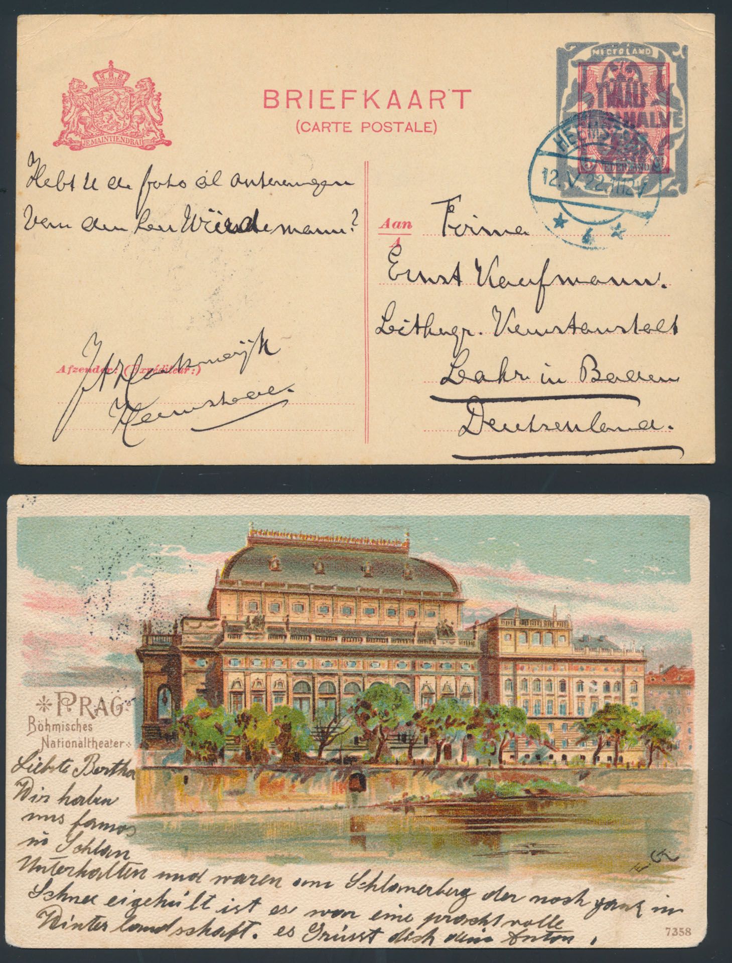 Box full of most modern letters and picture postcards (including older cards Prague), vf/f.