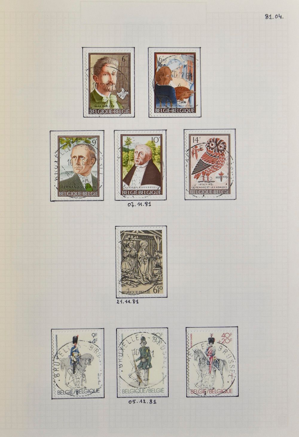 1851/1981 Verzameling in 3 Universal albums, waarbij veel volledige reeksen, combinaties uit boekjes, zm/m