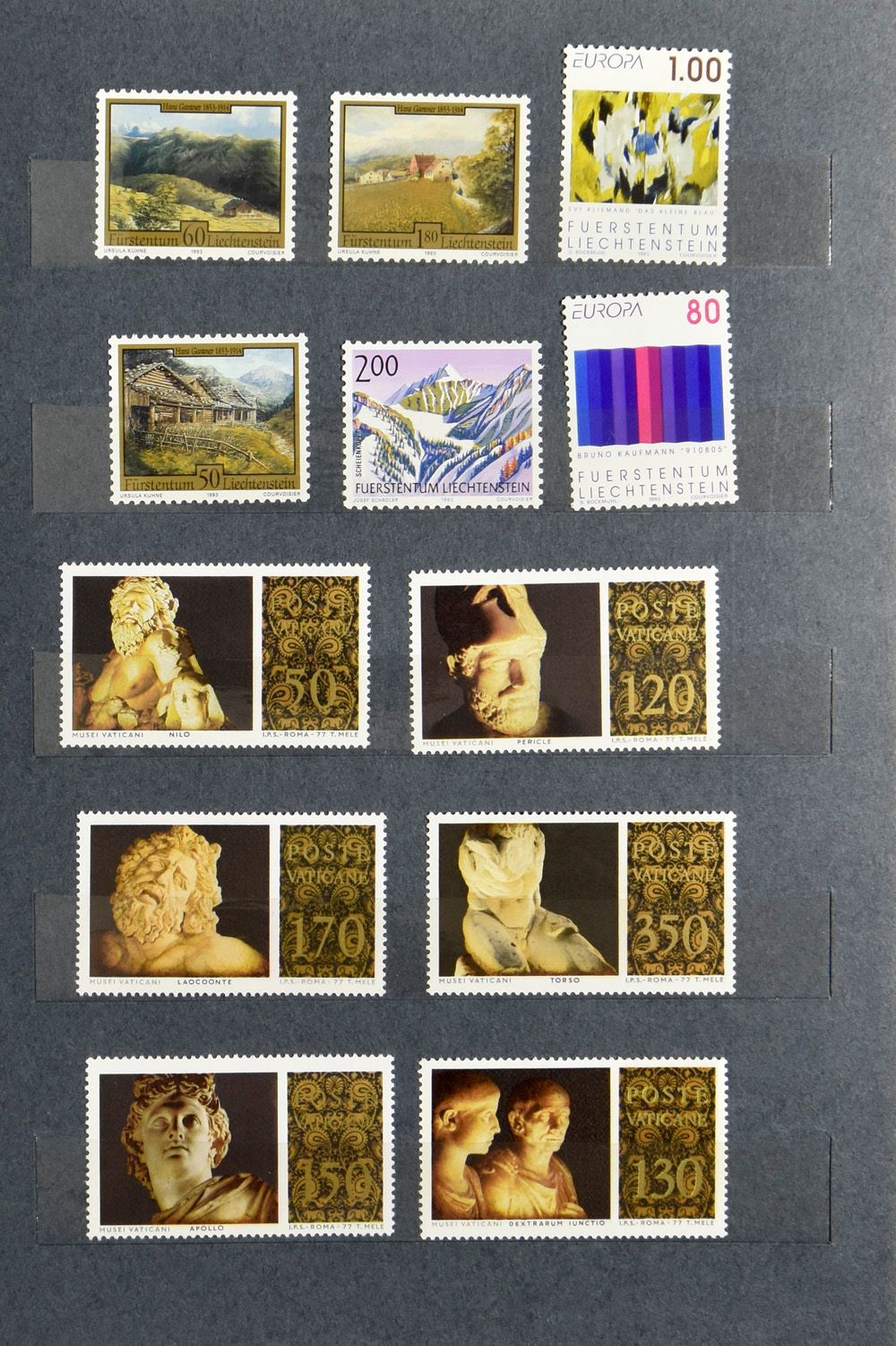 Liechtenstein, Bosnien und Kroatien, 80er Jahre, Blöcke, xx, in kleinem Einsteckbuch, zm