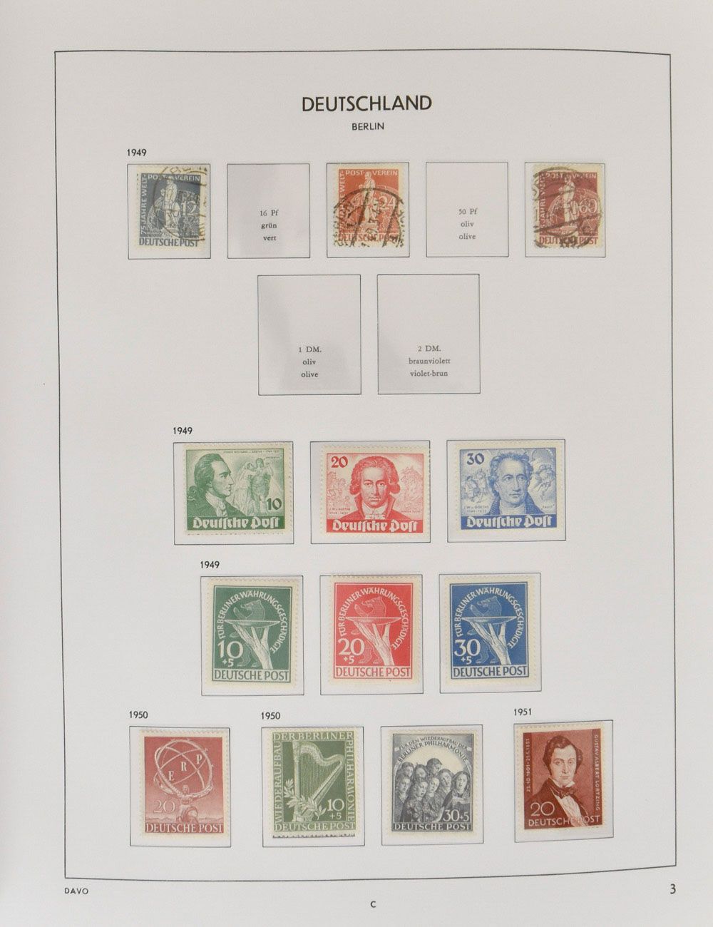 1948/1990 Collection dans un album Davo avec divers timbres de meilleure qualité, beaucoup d'annuaires complets postfresh, zm/m 