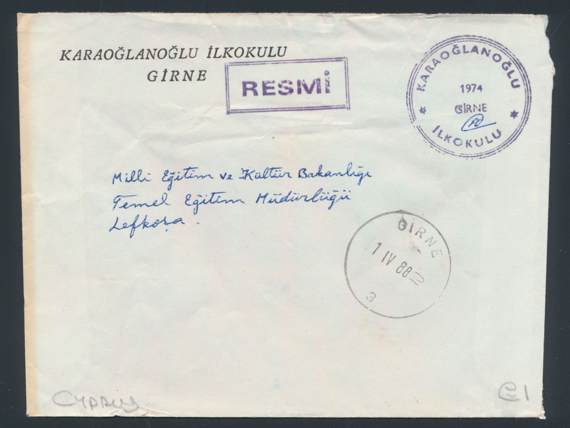 1988 Samenstelling van ca. 140 dienstpost-gemeentebrieven, zm/m