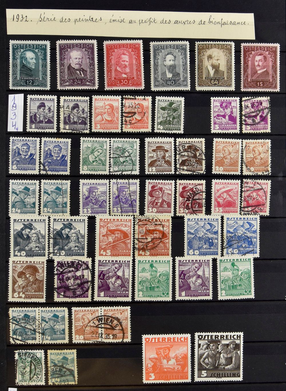 1850/1960 Verzameling in dik insteekboek met o.a. betere reeksen jaren '30 *, zeer veel zegels wat poststukken, zm/m/ntz