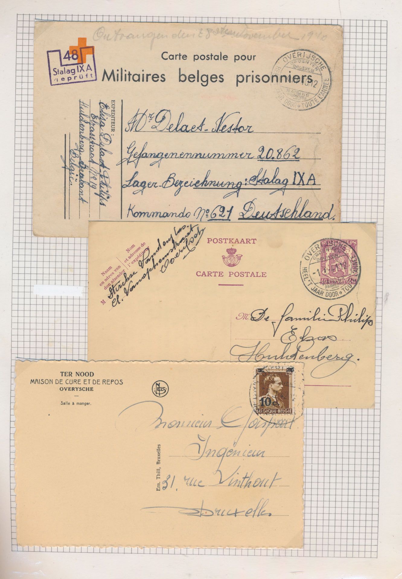 1930/1958 Overijse, verzameling 26 poststukken met toeristische stempels 