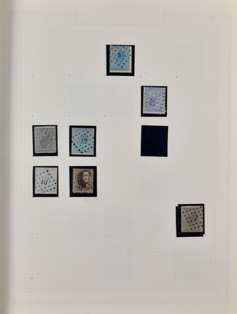 Nos 7, 11, 11A (surtout 8 barres) collection restante, Nos 17 et 18, oblitérations les plus courantes, pour les spécialistes des variétés et du placage, m/ntz.