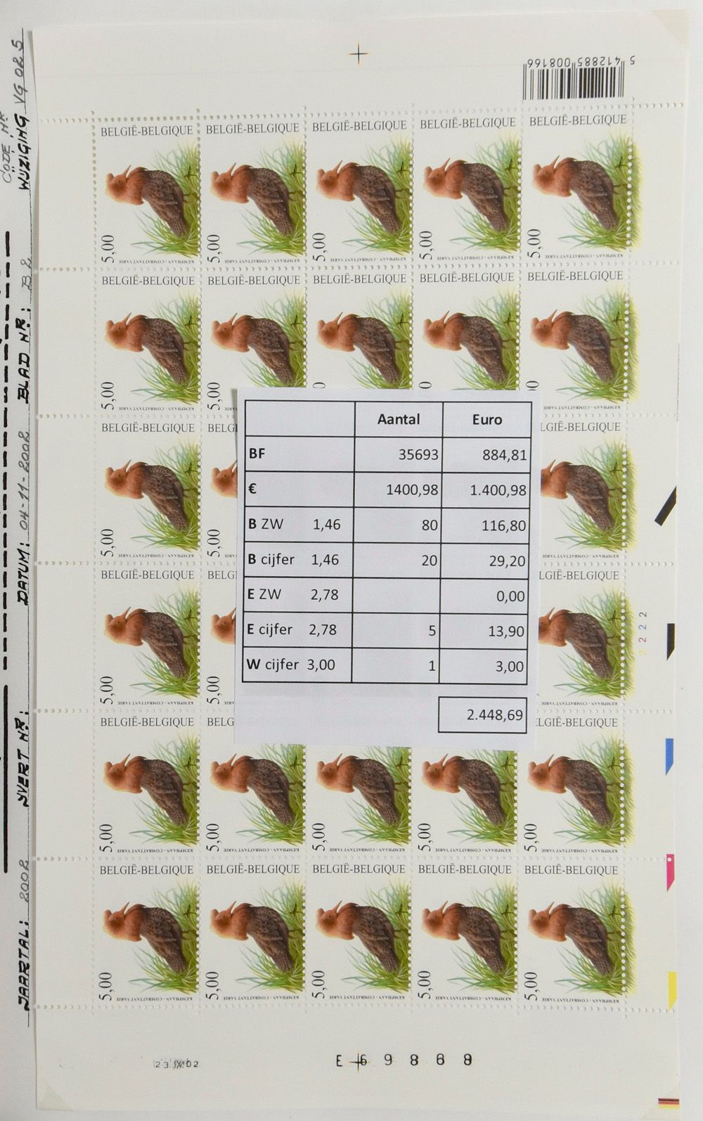 1967/2020 Verzameling waarbij veel Buzin, o.a. in vellen op zelfgemaakte bladen in 2 mappen, zm (Frankeerwaarde: €2.448 + 66 x aangetekend + 28 x AR, 30 x verkiezingen en 18 x RP)