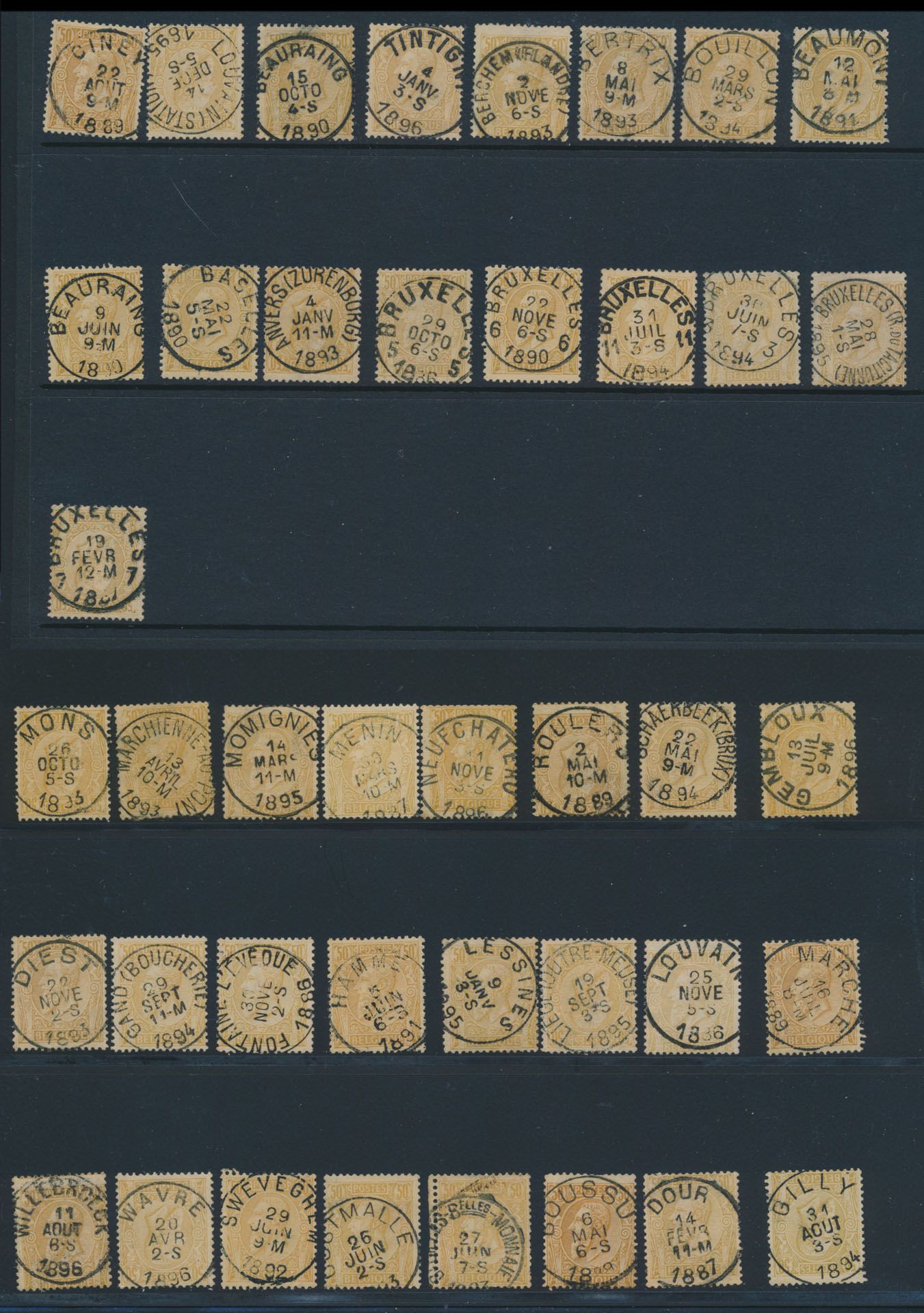 No 50, nice collection of centrally cancelled stamps (41 stamps) For the specialist stamp collector, vf/f