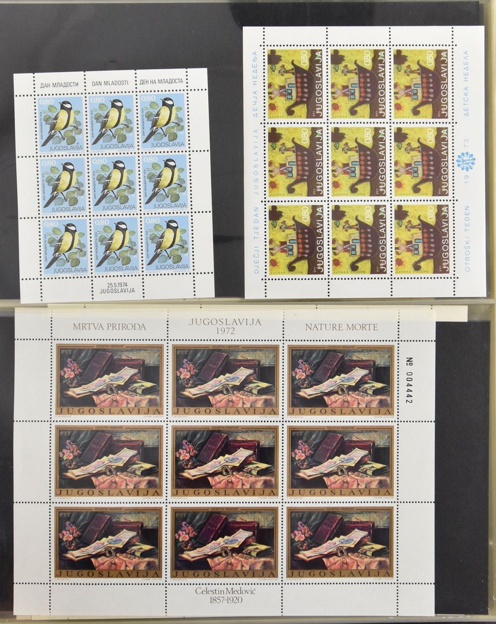 1969/1975, verzameling kleinbogen, in 2 albums, zm.