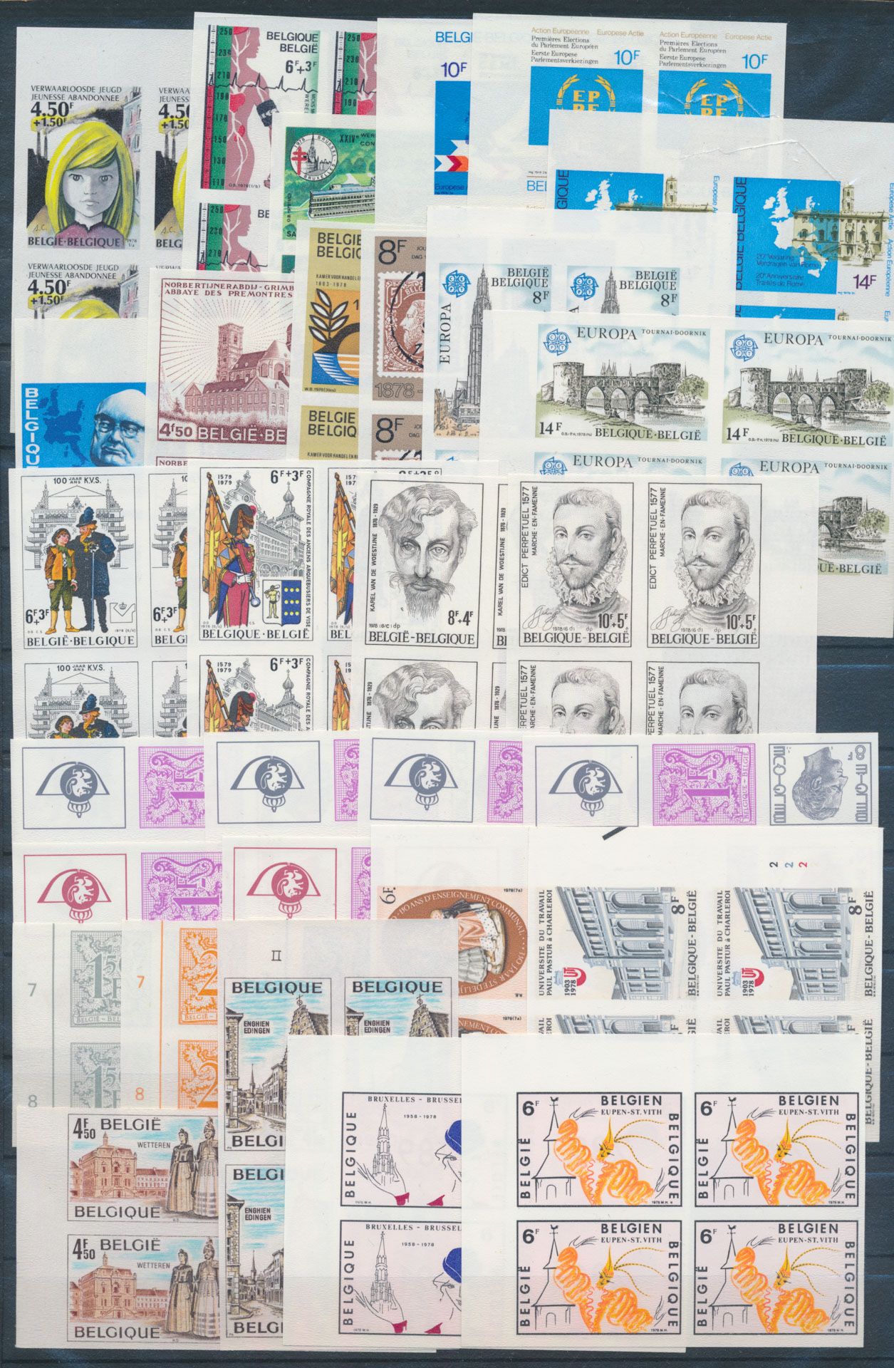 1978 'volledig ongetand' (4x), inclusief blok en boekjes (in blok van 4), zm (OBP €2.912)