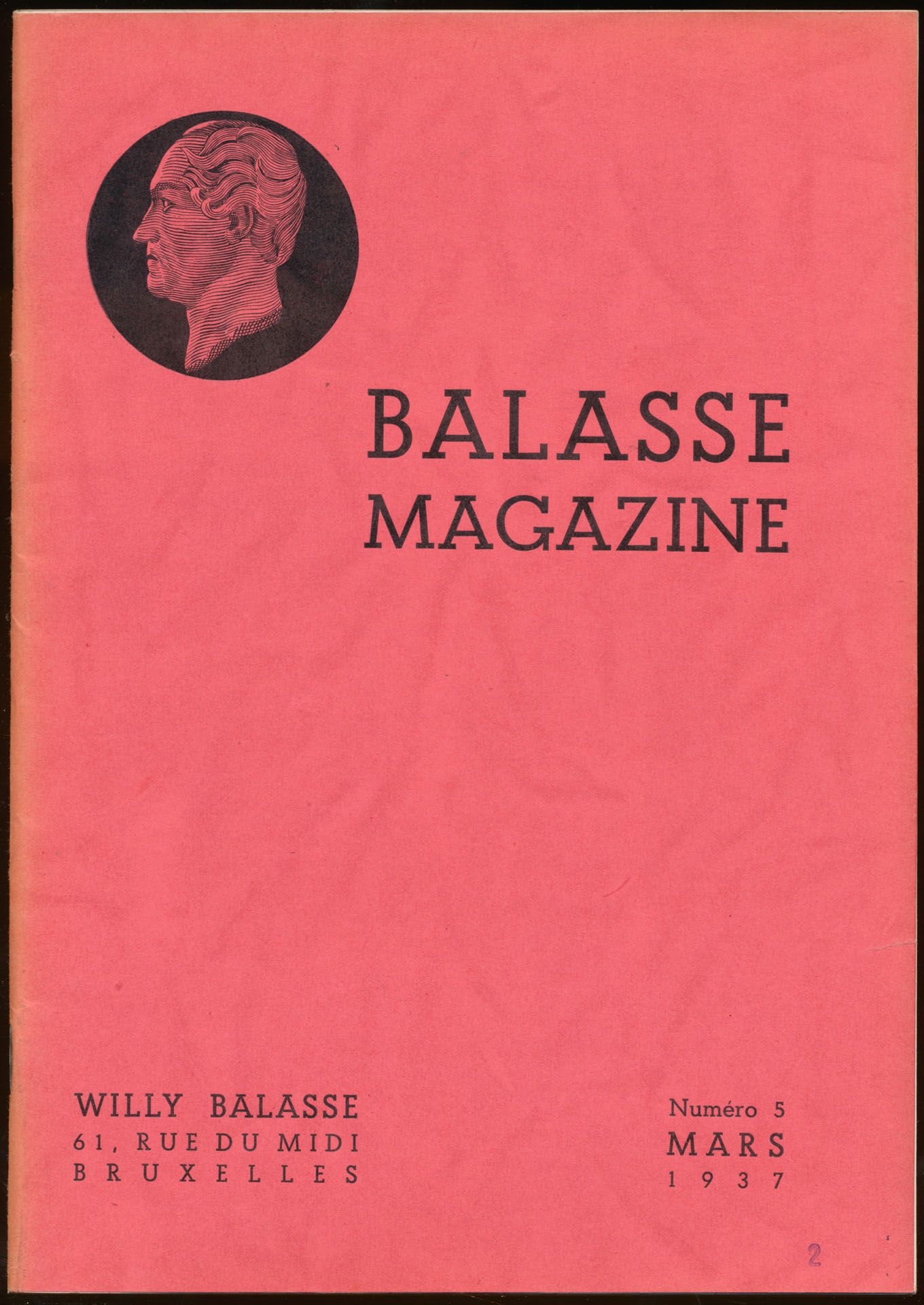 Balasse magazine, numéro 5, mars 1937; Willy Balasse; gedrukt; geniet; Frans; 68 pag.; zachte kaft; in redelijke staat
