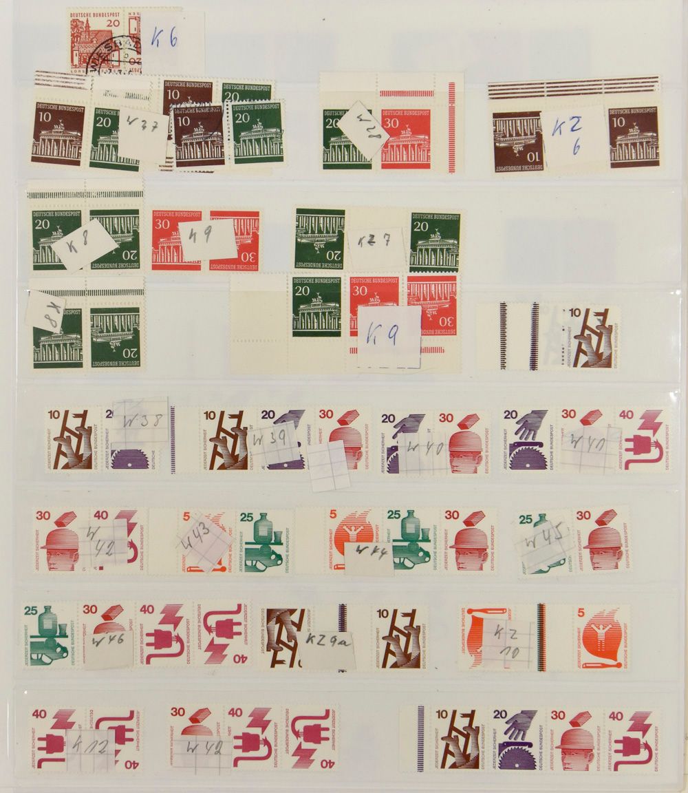 1951/1973 Combinaties uit boekjes, samenstelling op bladen, zm/m