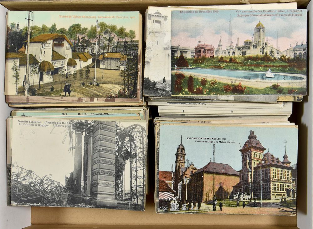 Brussel expo 1910, zeer mooi lot (+475 stuks)