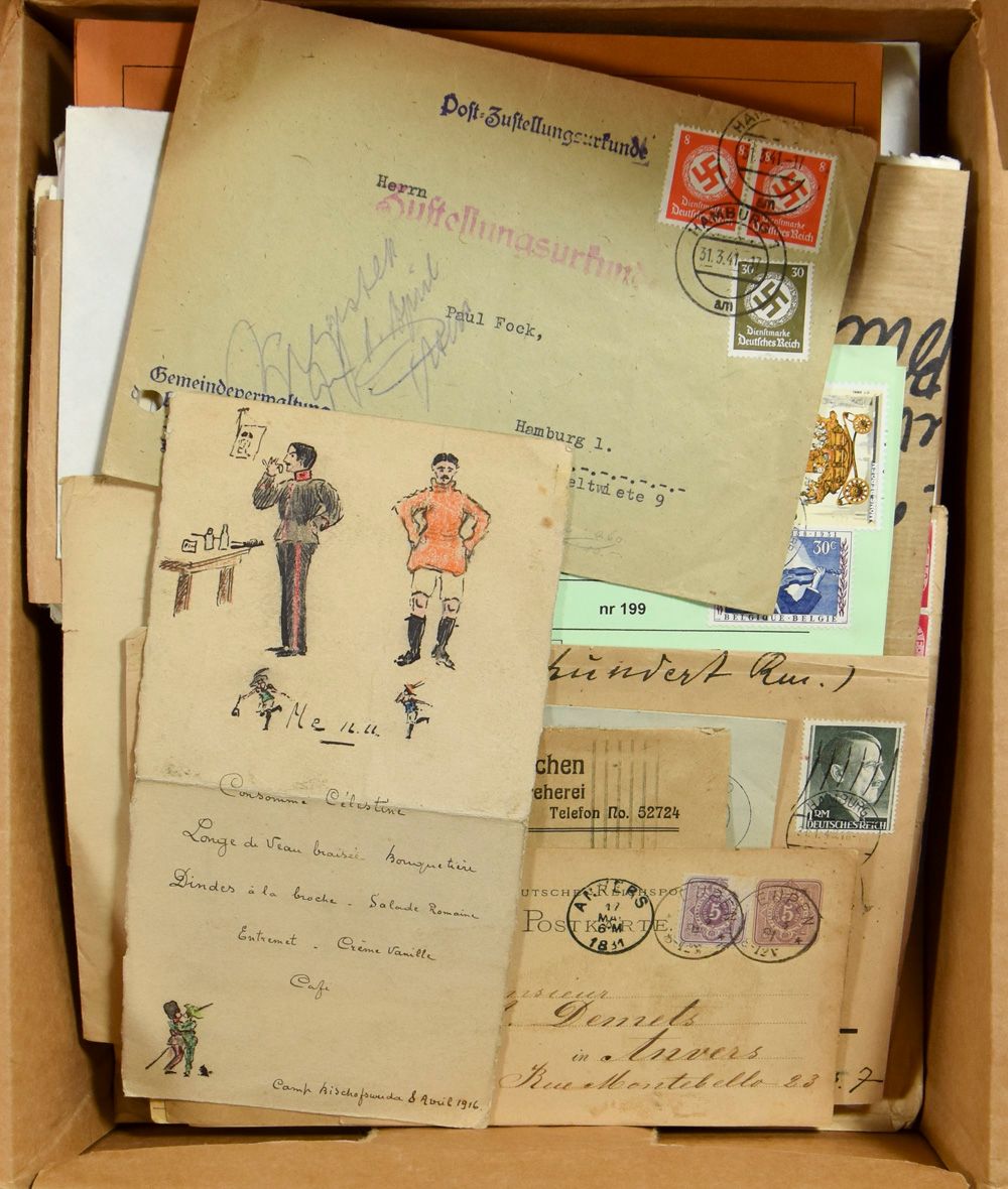 Accumulation +/-350 letters various countries and periods, including older, vf/f