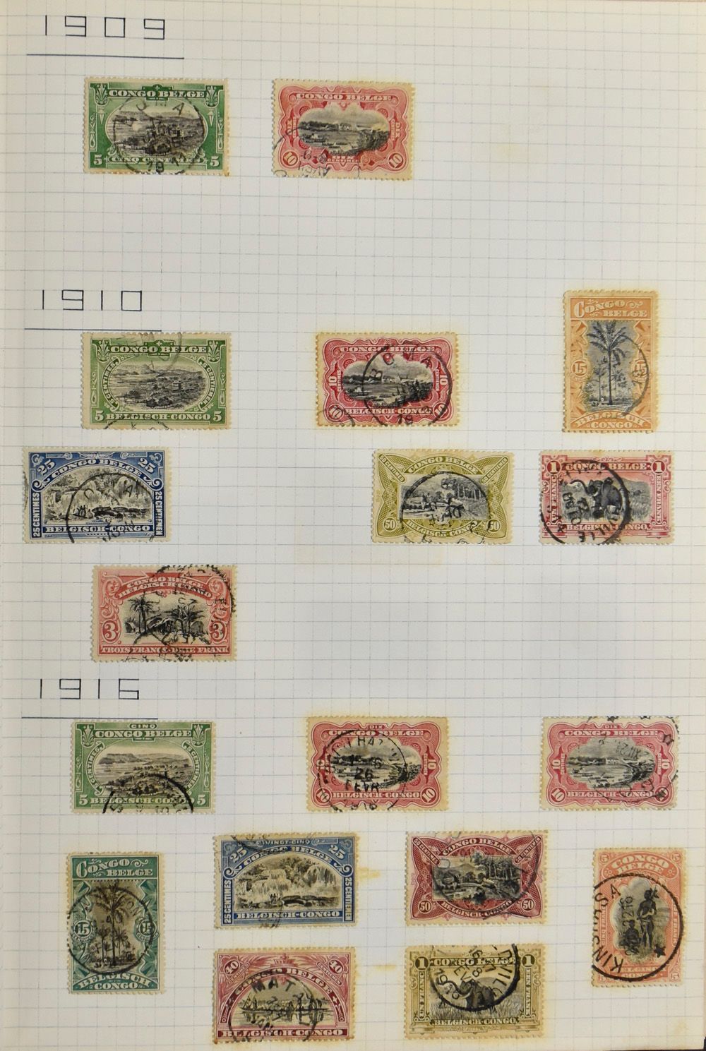 1887/1963, small collection of used stamps of Congo Free State, Belgian Congo, Republic of Congo and Katanga , in binder album, some good cancellations, vf/f/to be checked