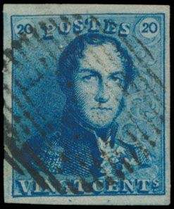 No 2A-V9, 'Dashes through the 'OST' Balasse 9'. Very wide margins. Superb condition, vf.