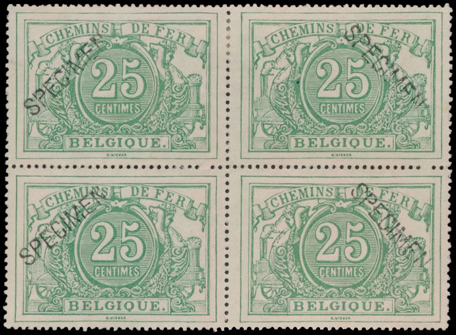 TR 7, 9, 10, 11 en 12 Alle in blok van 4 met opdruk 
