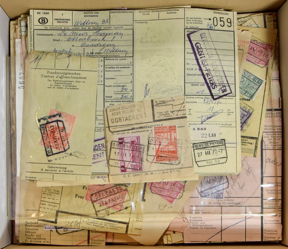 1937/1970 East Flanders, fragments of 100s and some freight notes, vf/f.