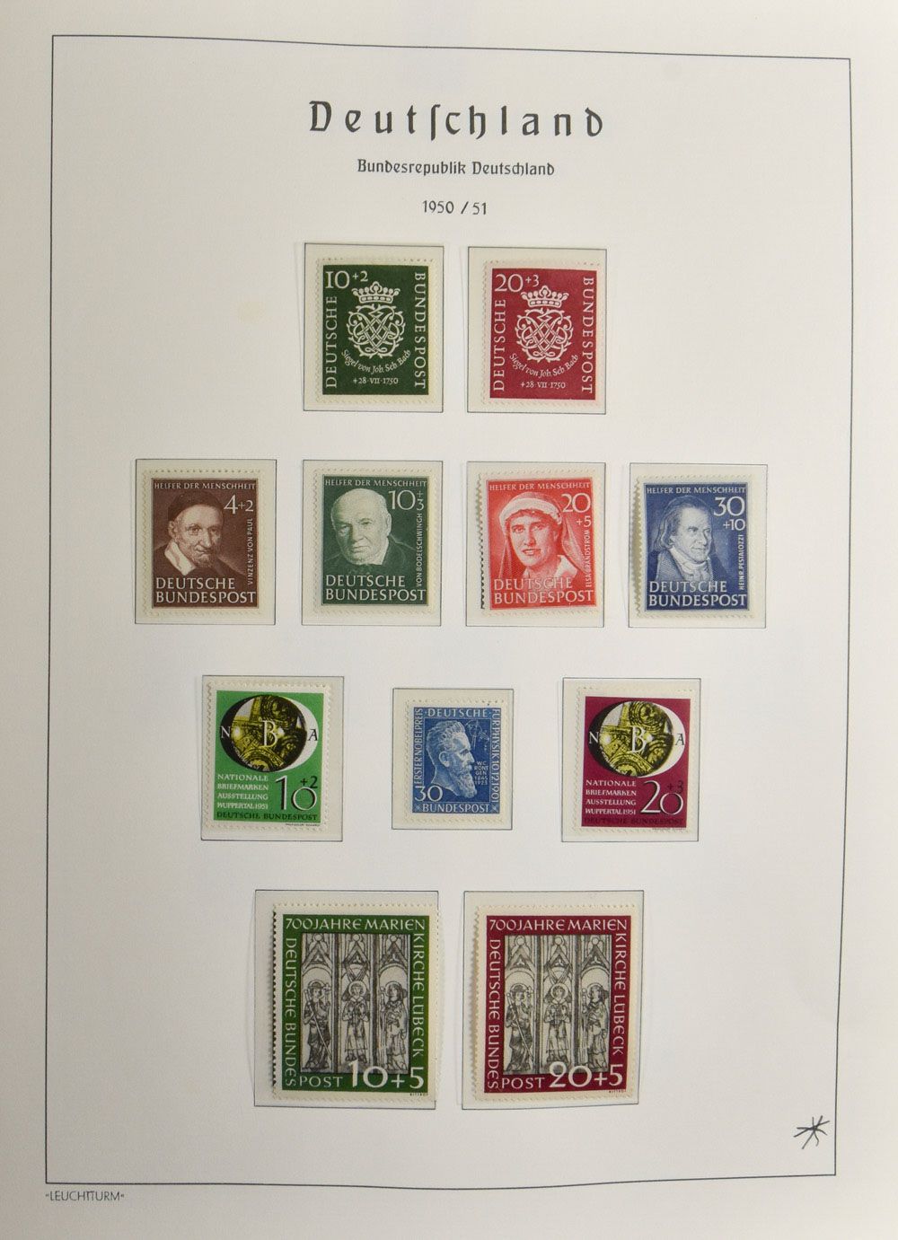 1949/1974 Quasi volledige verzameling in Leuchtturm album met betere reeksen *, zm (Zeer hoge cataloguswaarde)