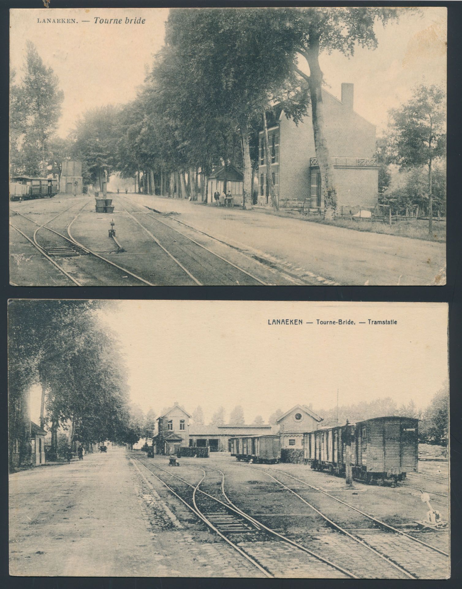 Provincie Limburg, Lanaken, tramstatie, w.o. 1 met stoomtram, kwaliteit na te zien (3 stuks)