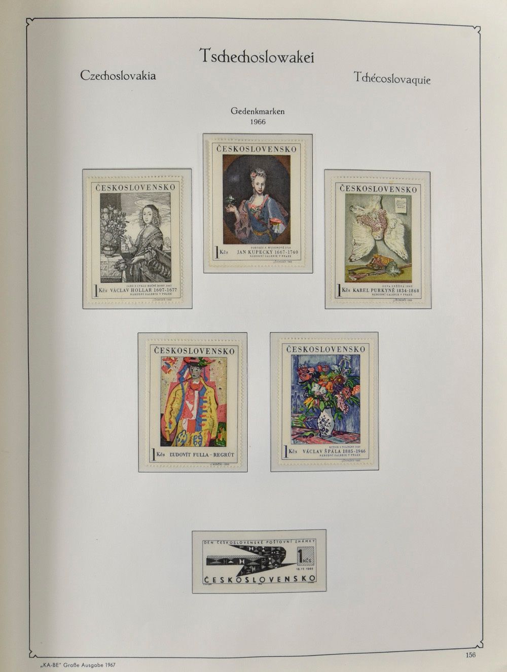 1918/1977 Verzameling in KaBe album 1966/1977 en oudere op losse bladen, zm/m 