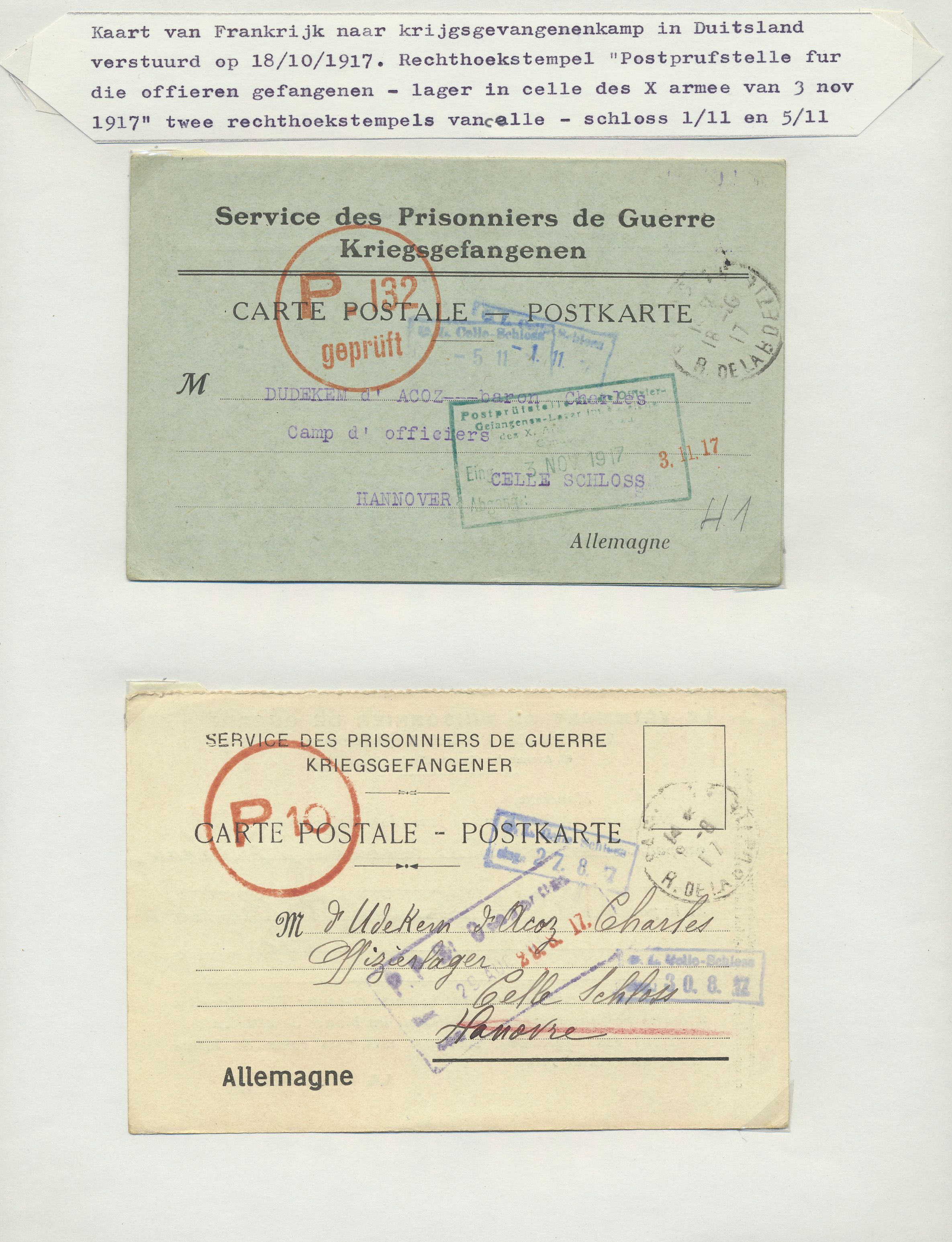 1914/1918 POW 1° World War, collection of 24 letters in album, vf/f