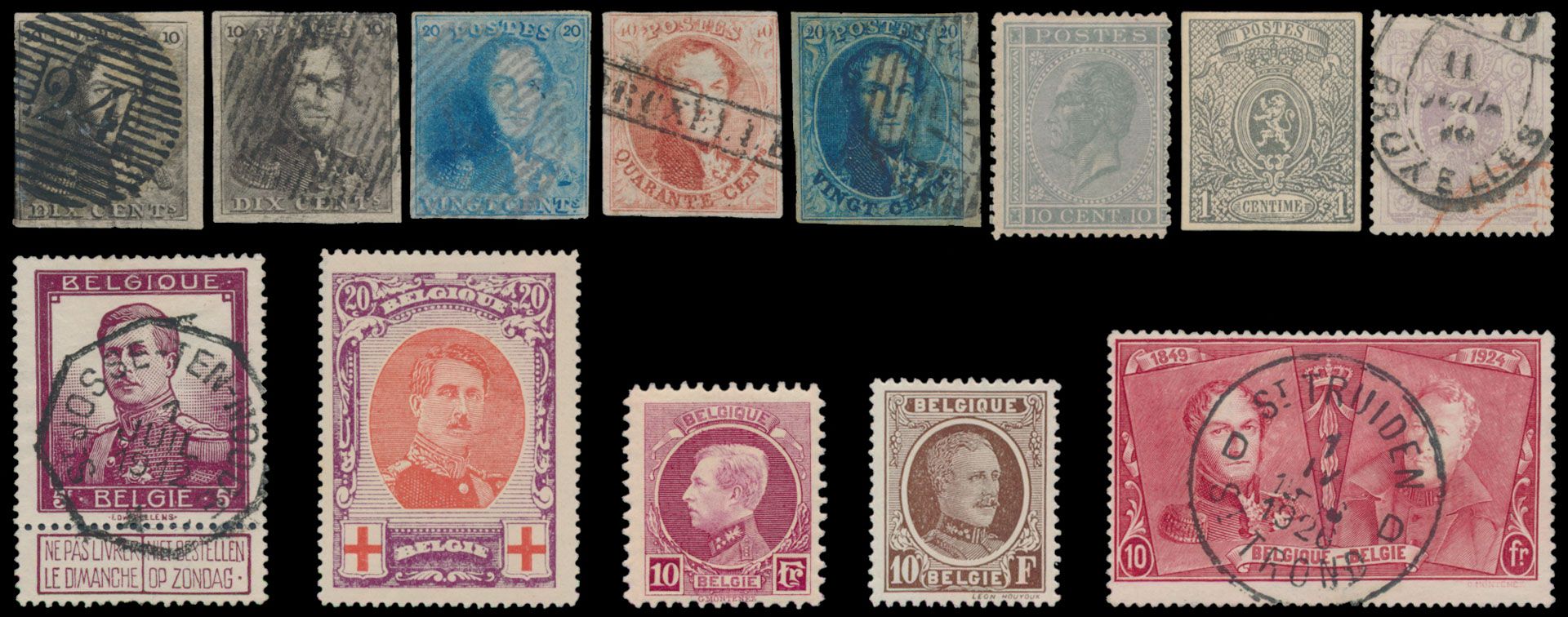 1849/1925, uitgebreide verzameling in Safe-album, w.o. reeksen, stempels, tandingen, Hoge cat. waarde, zm/m/ntz.